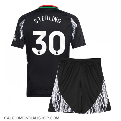 Maglie da calcio Arsenal Raheem Sterling #30 Seconda Maglia Bambino 2024-25 Manica Corta (+ Pantaloni corti)